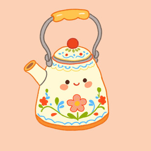 花卉小茶壶