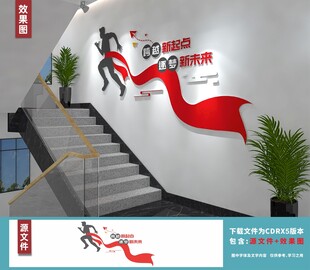 楼梯励志文化墙装饰设计