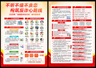 全民反诈宣传月宣传单