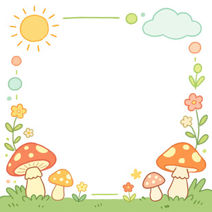 蘑菇边框