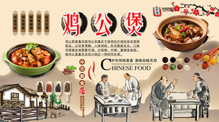 鸡公煲背景墙