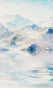 梦幻冰川湖与巍峨雪山