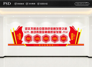 中国特色金融发展之路文化墙
