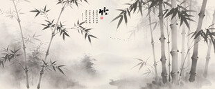 新中式背景墙素材