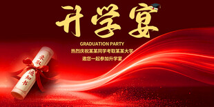 喜庆升学宴宣传背景图