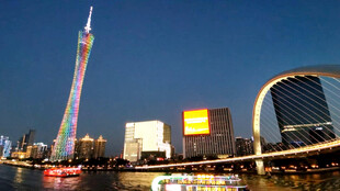 广州夜景璀璨城市风光
