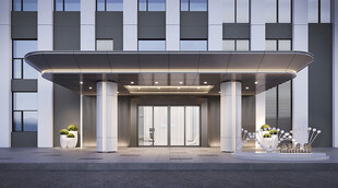 现代风格建筑入口景观