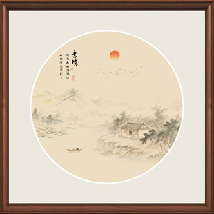 圆形古画小品