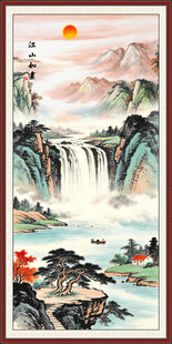 旭日东升国画