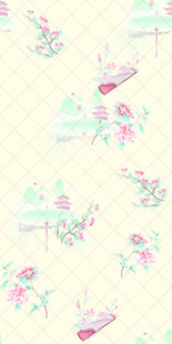 清新花卉图案背景图