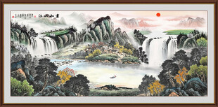 招财山水画