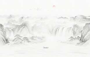 水墨山水画