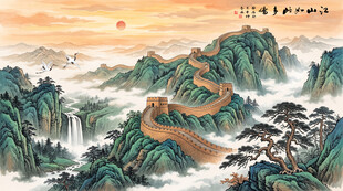 万里长城装饰画