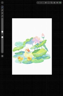 水墨荷塘图