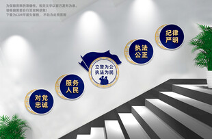 公安局楼梯文化墙