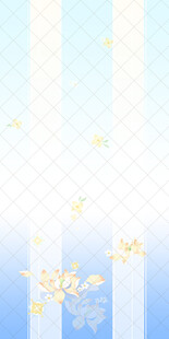 淡蓝底色飘洒黄色小花汉服