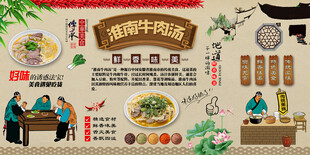 淮南牛肉汤背景墙