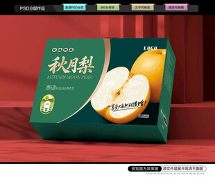 秋月梨礼盒 梨包装