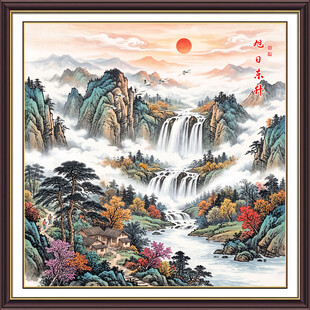 方形山水画