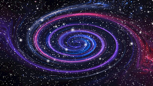 红蓝紫旋涡星空