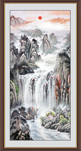 竖幅山水画