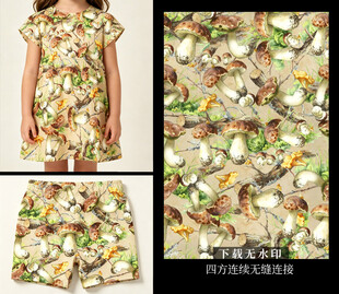 花卉图案连衣裙面料印花