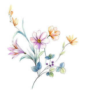 手绘花
