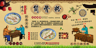 筒骨粉背景墙