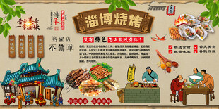 淄博烧烤背景墙
