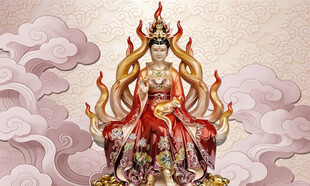九尾狐仙神像