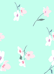 清新淡粉花朵背景图