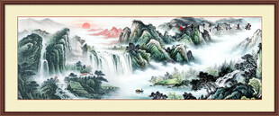 财源广进山水