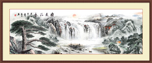 迎客松国画