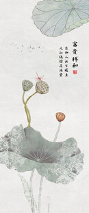 国画荷花装饰