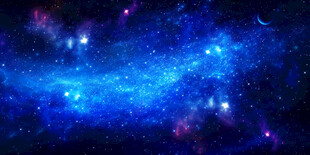蓝色宇宙星空图