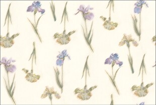 鸢尾小鸟花卉图案背景图