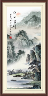 竖幅玄关山水画