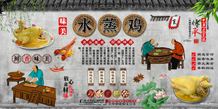 水蒸鸡背景墙