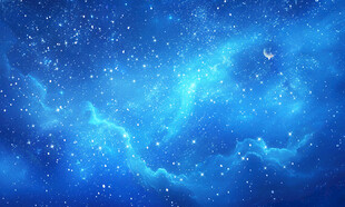 梦幻蓝色星空背景墙壁画