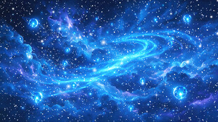蓝色宇宙星空