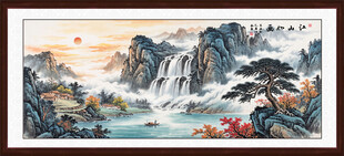 巨幅国画山水画