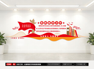 党的教育方针文化墙