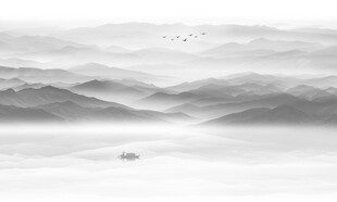 新中式水墨山水画