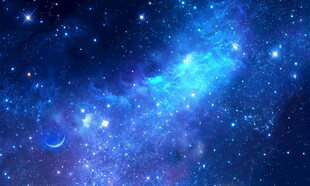 蓝色梦幻宇宙星空背景图