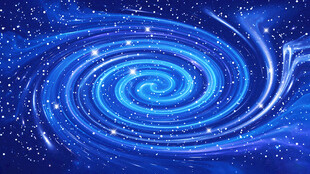 蓝色宇宙星空旋涡背景