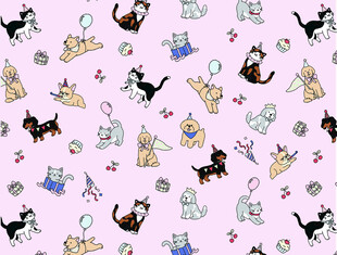可爱猫咪图案背景图