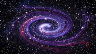 紫色宇宙星空吊顶背景
