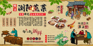 浏阳蒸菜背景墙