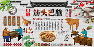 筋头巴脑背景墙