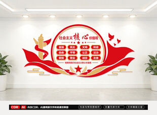 社会主义核心价值观文化墙